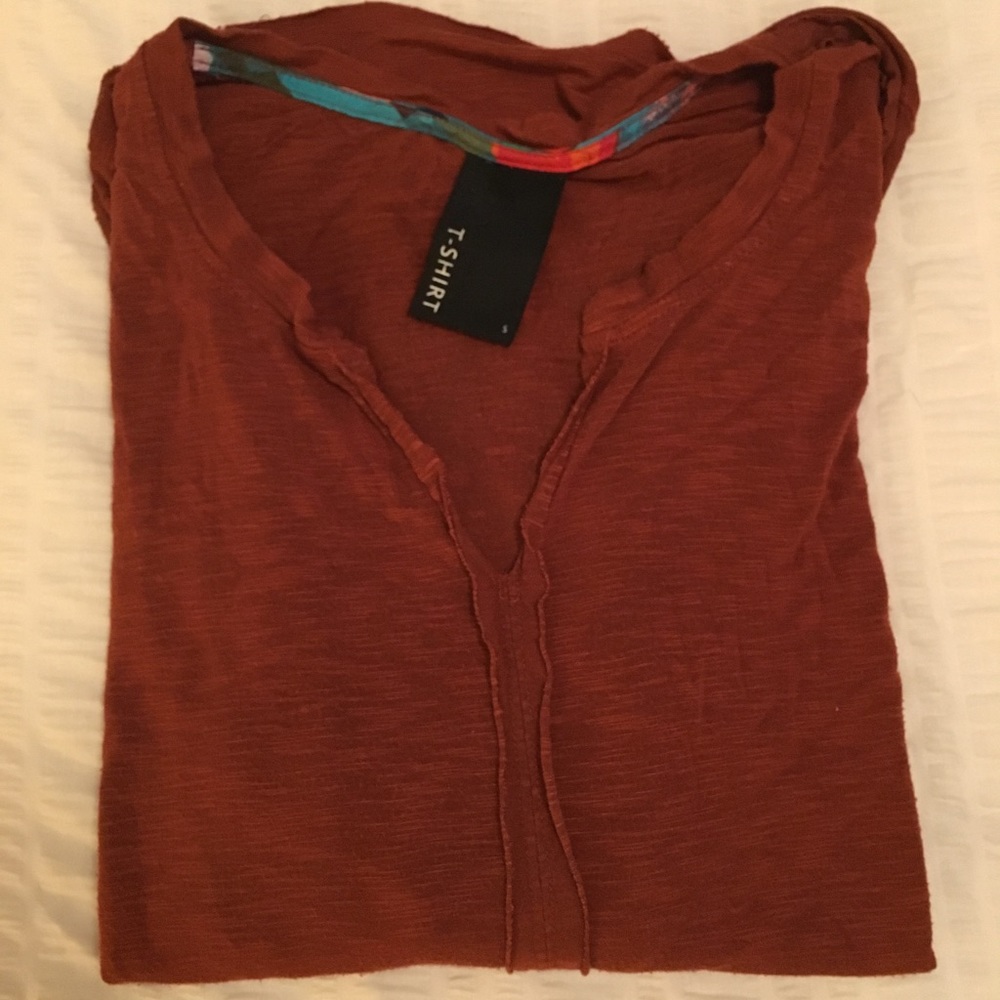 Anthro rust Dolan v-neck